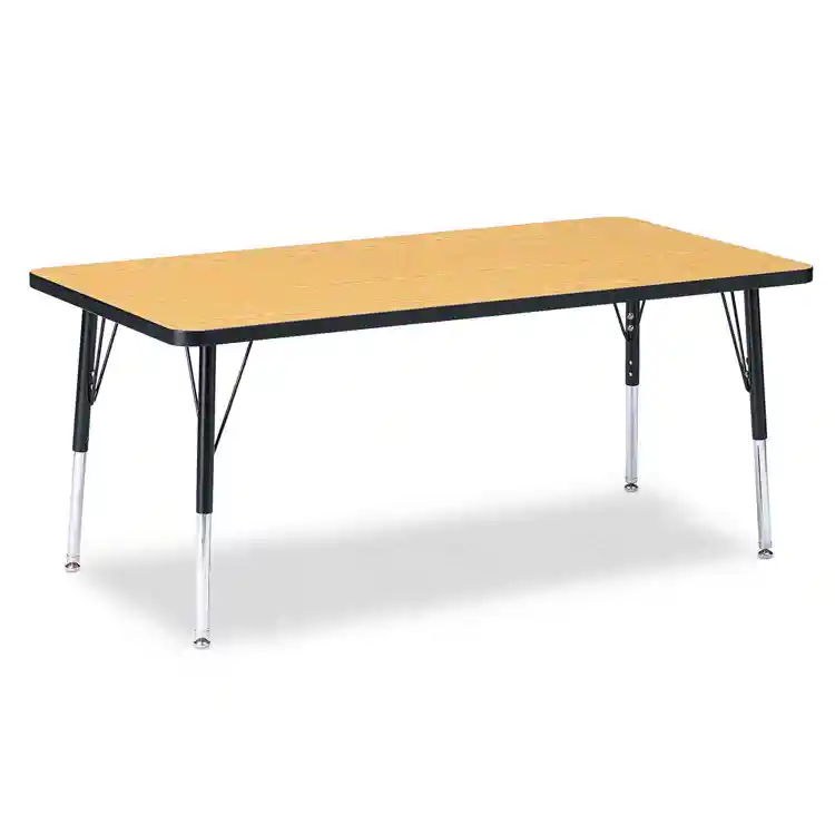 Jonti-Craft® Oak Top Activity Tables, Rectangle 30" X 60", Elementary 15" - 24"