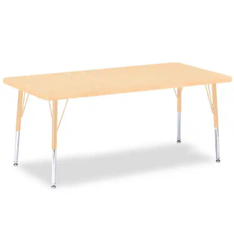 Rainbow Accents® Kydz® Maple Top Activity Tables, Rectangle 30" X 60", Elementary 15" - 24", Camel