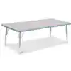 Berries® Driftwood Gray Top Activity Tables, Rectangle 30" X 60", Elementary Height-Coastal Blue