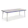 Rainbow Accents® KYDZ Gray Top Activity Tables, Rectangle 30" X 72", Adult 24" - 31", Blue