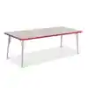 Rainbow Accents® KYDZ Gray Top Activity Tables, Rectangle 30" X 72", Adult 24" - 31", Red