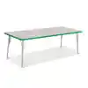 Rainbow Accents® KYDZ Gray Top Activity Tables, Rectangle 30" X 72", Adult 24" - 31", Green