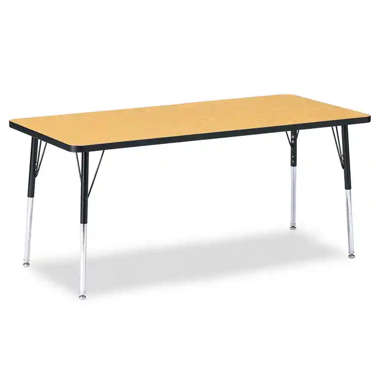 Jonti-Craft® Oak Top Activity Tables, Rectangle 30" X 72", Adult 24" - 31"