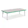 Rainbow Accents® KYDZ Gray Top Activity Tables, Rectangle 30" X 72", Elementary 15" - 24", Green