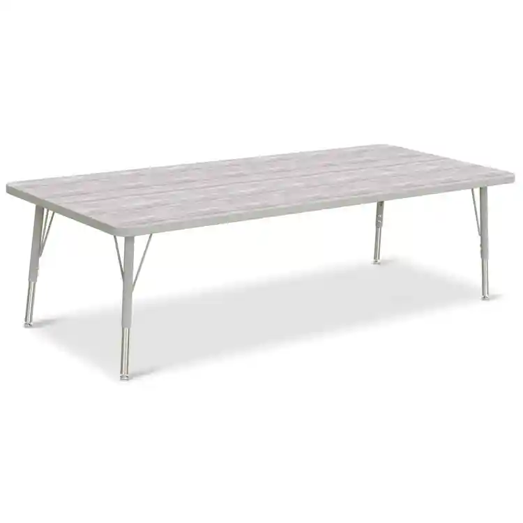 Berries® Driftwood Gray Top Activity Tables, Rectangle 30" X 72", Elementary Height-Gray