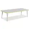 Berries® Driftwood Gray Top Activity Tables, Rectangle 30" X 72", Elementary Height-Key Lime