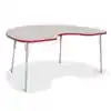 Rainbow Accents® KYDZ Gray Top Activity Tables, Kidney 48" x 72", Adult 24" - 31", Red