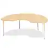 Rainbow Accents® Kydz® Maple Top Activity Tables, Kidney 48" x 72", Adult 24" - 31", Camel