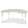 Berries® Driftwood Gray Top Activity Tables, Kidney 48" X 72", Adult Height-Key Lime