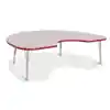 Rainbow Accents® KYDZ Gray Top Activity Tables, Kidney 48" x 72", Elementary 15" - 24", Red