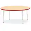 Rainbow Accents® Kydz® Maple Top Activity Tables, Round 48", Adult 24" - 31", Red