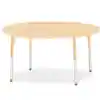 Rainbow Accents® Kydz® Maple Top Activity Tables, Round 48", Adult 24" - 31", Camel