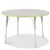 Berries® Driftwood Gray Top Activity Tables, Round 48" Adult Height-Key Lime