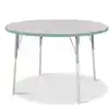 Berries® Driftwood Gray Top Activity Tables, Round 48" Adult Height-Coastal Blue