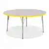 Rainbow Accents® KYDZ Gray Top Activity Tables, Round 48", Elementary 15" - 24", Yellow