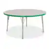 Rainbow Accents® KYDZ Gray Top Activity Tables, Round 48", Elementary 15" - 24", Green