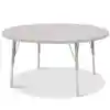 Berries® Driftwood Gray Top Activity Tables, Round 48" Elementary Height-Gray