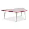 Rainbow Accents® KYDZ Gray Top Activity Tables, Trapezoid 30" x 60", Elementary 15" - 24", Red