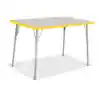 Rainbow Accents® KYDZ Gray Top Activity Tables, Rectangle 30" x 48", Adult 24" - 31", Yellow