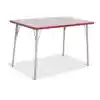 Rainbow Accents® KYDZ Gray Top Activity Tables, Rectangle 30" x 48", Adult 24" - 31", Red