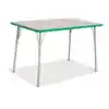 Rainbow Accents® KYDZ Gray Top Activity Tables, Rectangle 30" x 48", Adult 24" - 31", Green