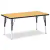 Jonti-Craft® Oak Top Activity Tables, Rectangle 30" x 48", Adult 24" - 31"