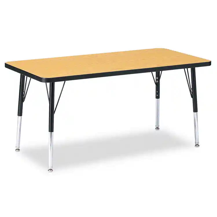 Jonti-Craft® Oak Top Activity Tables, Rectangle 30" x 48", Adult 24" - 31"