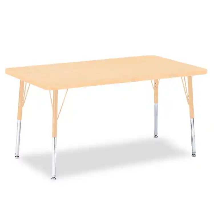 Rainbow Accents® Kydz® Maple Top Activity Tables, Rectangle 30" x 48", Adult 24" - 31", Camel