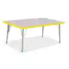 Rainbow Accents® KYDZ Gray Top Activity Tables, Rectangle 30" x 48", Elementary 15" - 24", Yellow