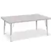 Berries® Driftwood Gray Top Activity Tables, Rectangle 30" X 48", Elementary Height-Gray