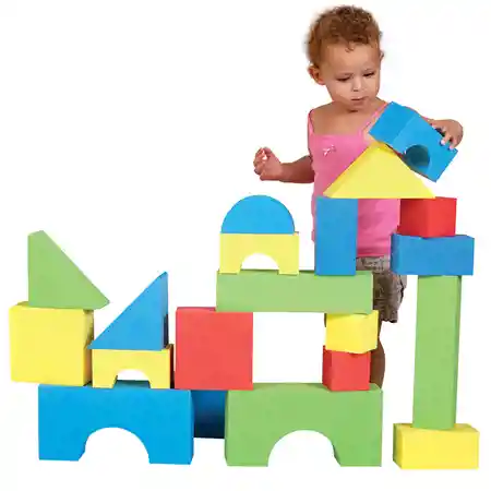 Jumbo Foam Edu-Blocks, Bright Colors