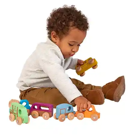 Rainbow Wooden Vehicles