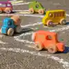 Rainbow Wooden Vehicles