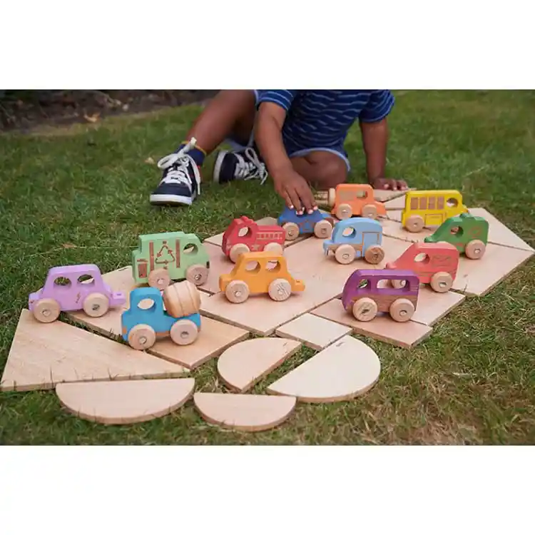 Rainbow Wooden Vehicles