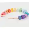 Rainbow Wooden Lacing Shapes