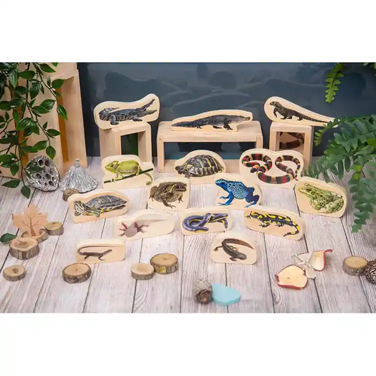 Wooden Reptile & Amphibian Blocks