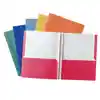 Economy E-Z 2-Pocket Folders, Assorted Colors, With Gussets