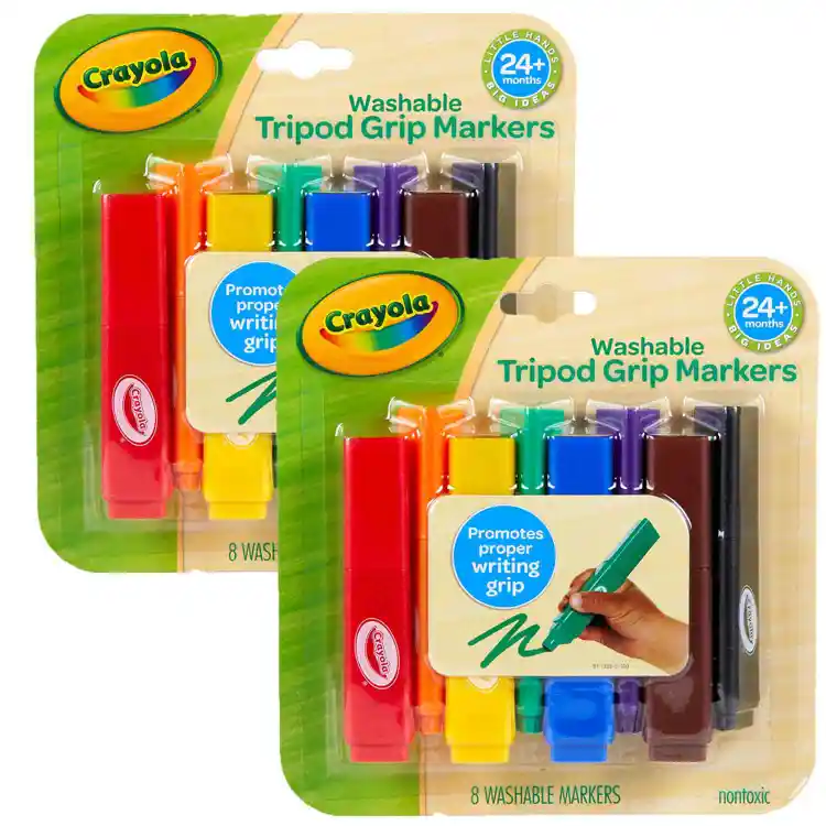 Crayola™ Washable Tripod Grip Markers, Set of 16