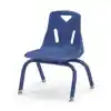 Berries® Plastic Chairs with Powder Coated Legs, Blue, 10"