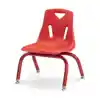 Berries® Plastic Chairs with Powder Coated Legs, Red, 10"