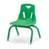 Berries® Plastic Chairs with Powder Coated Legs, Green, 10"