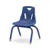 Berries® Plastic Chairs with Powder Coated Legs, Blue, 12"