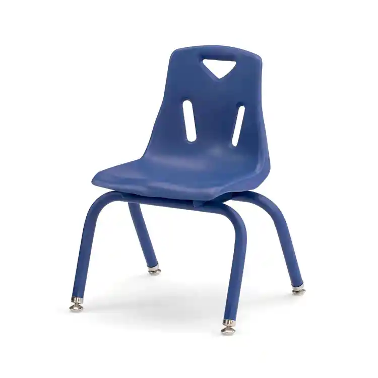 Berries® Plastic Chairs with Powder Coated Legs, Blue, 12"