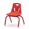 Berries® Plastic Chairs with Powder Coated Legs, Red, 12"