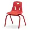 Berries® Plastic Chairs with Powder Coated Legs, Red, 14"