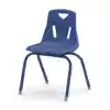 Berries® Plastic Chairs with Powder Coated Legs, Blue, 16"