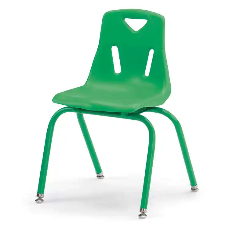 Berries® Plastic Chairs with Powder Coated Legs, Green, 16"