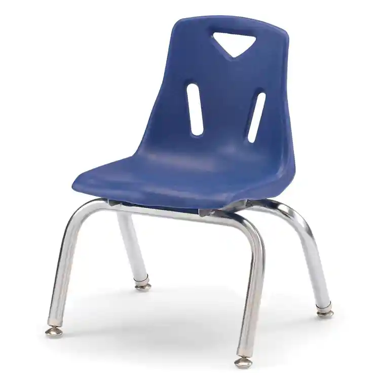 Berries® Plastic Chairs with Chrome Legs, Blue, 10"