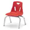 Berries® Plastic Chairs with Chrome Legs, Red, 10"