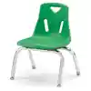 Berries® Plastic Chairs with Chrome Legs, Green, 10"